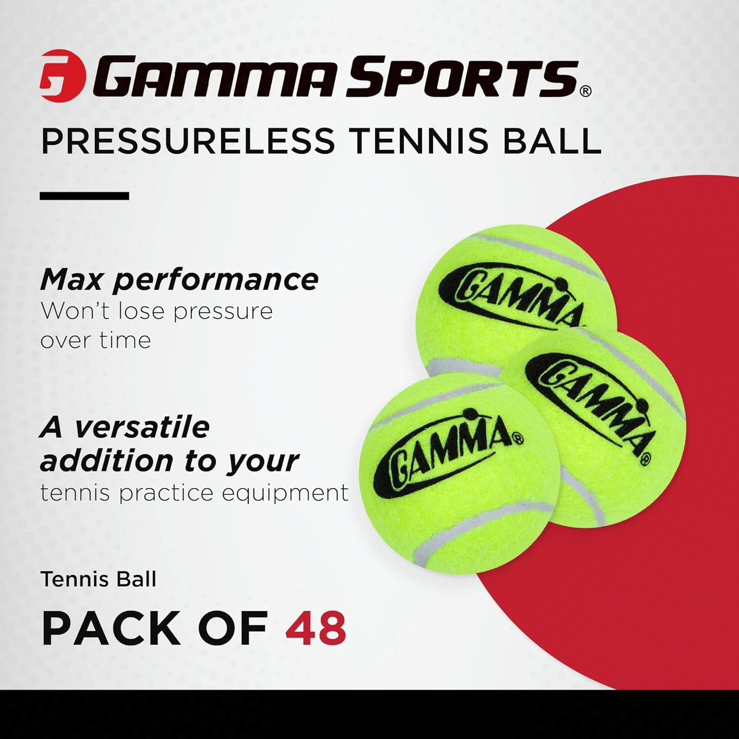 Sports Pressureless Tennis-Balls Bucket, Bulk Tennis Balls, Premium Tennis Accessories, Pack of 48
