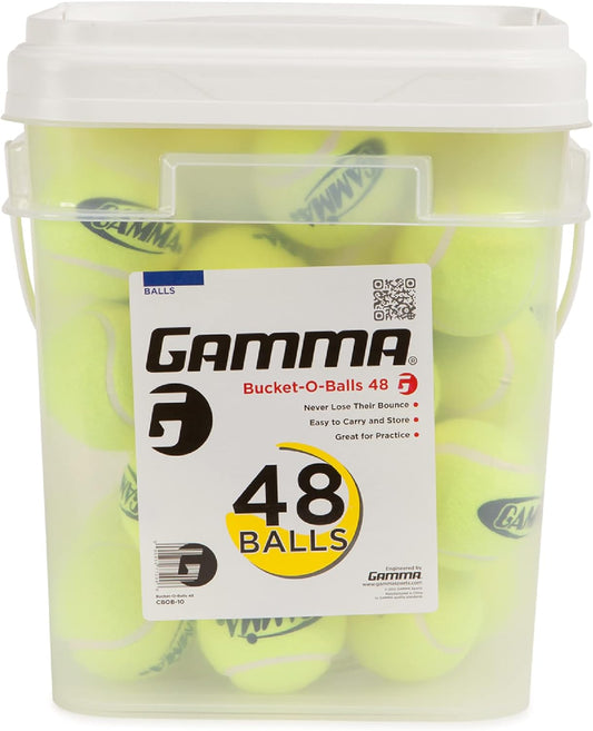 Sports Pressureless Tennis-Balls Bucket, Bulk Tennis Balls, Premium Tennis Accessories, Pack of 48